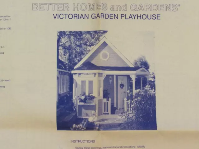 Victorian Garden Playhouse Building Plans Blueprints ~ Better Homes & Gardens