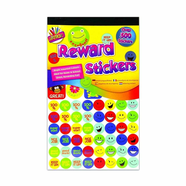 CHILDREN'S BEHAVIOUR REWARD Chart Star Smiley Reward Stickers Kids ...