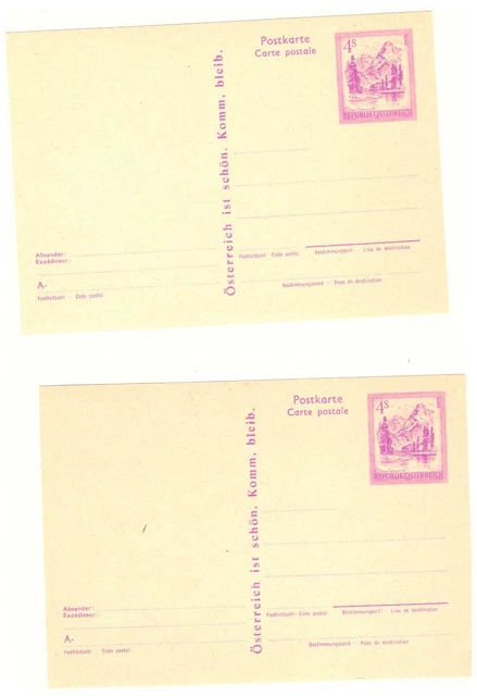 2 postkarte   4 S  Osterreich  **