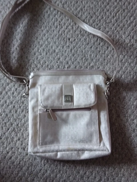 GIANI BERNINI  zip crossbody organizer Handbag Cream Color