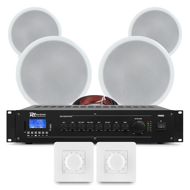 2 ZONE CEILING Speaker System, Multi Room Background Music, Bluetooth