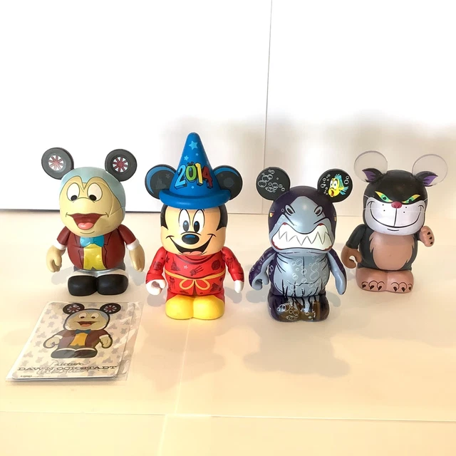 Disney Vinylmation Mixed Lot of 4 Characters Mickey Fantasia 3” Figures