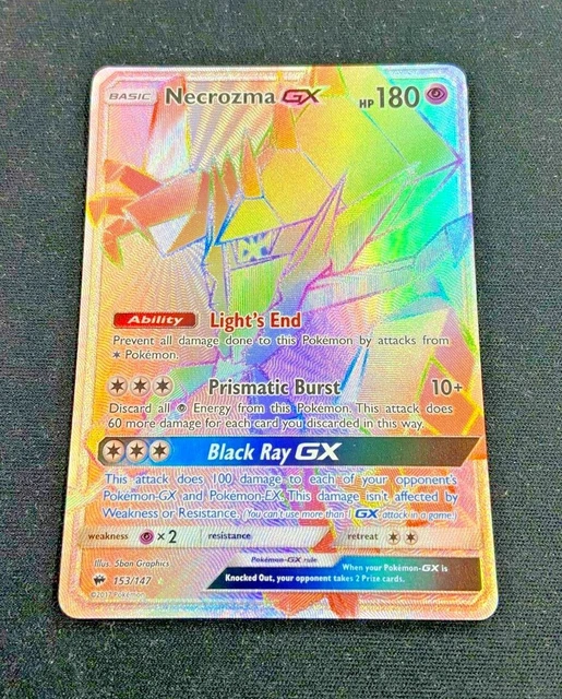 Necrozma GX - 153/147 Brennende Schatten (Pokemon) geheimer Regenbogen selten