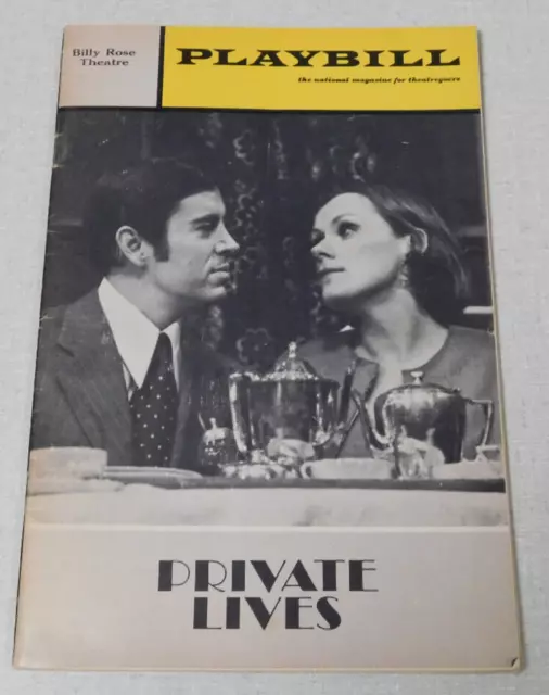 1969 Playbill Private Lives Billy RoseTheater Tammy Grimes Brian Bedford