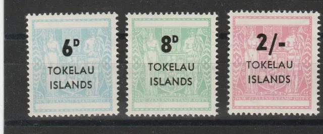 1966 Tokelau Série Fiscali Carte Postale Surimprimée 3 Valeurs MNH MF79702