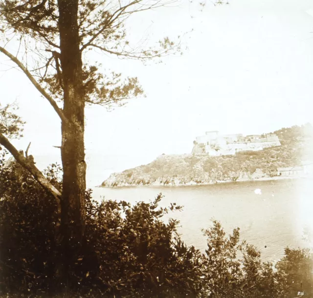 FRANCE Port-Cros Île à Hyères c1930 Photo Plaque de verre Vintage V36L5n14