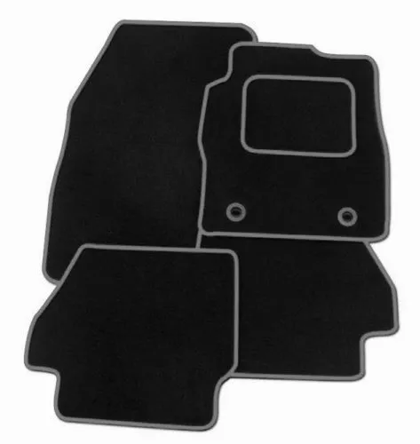 Tailored For Ford Mondeo Vignale 2015-2022 - Black Carpet Floor Mats Grey Edging