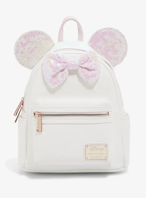 Rose gold sequin mickey backpack deals