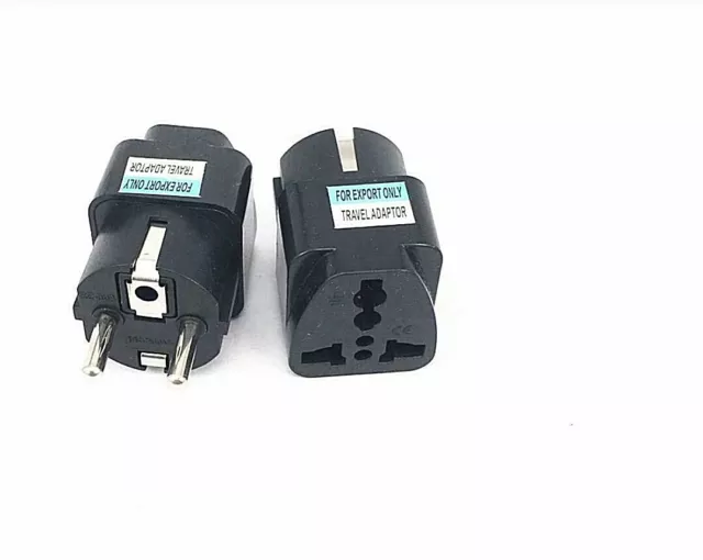 Adaptateur 10A Prise Anglaise Voyage US UK AU vers UE Noir Suivi Rapide