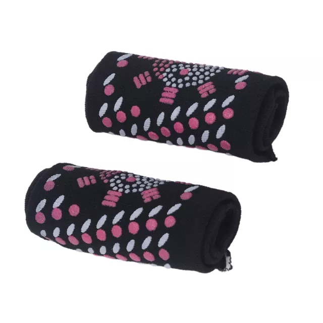 4Pcs Self Heating Socks Cotton Tourmaline Design Warm Heated Socks(Black )