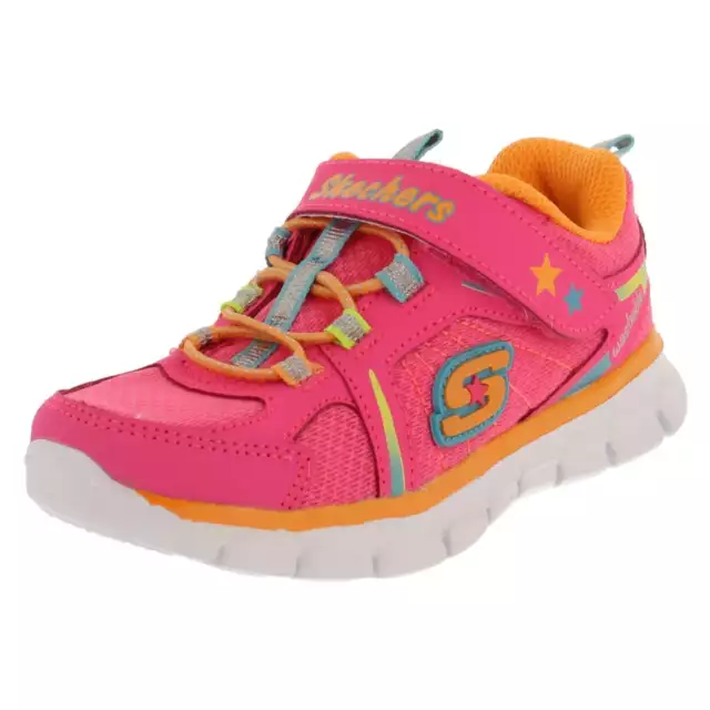 Ragazze Lovespun Lavabili Neon Scarpe da Ginnastica Rosa Skechers Al Dettaglio