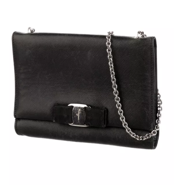Salvatore Ferragamo Leather Crossbody Bag (Chainlink)