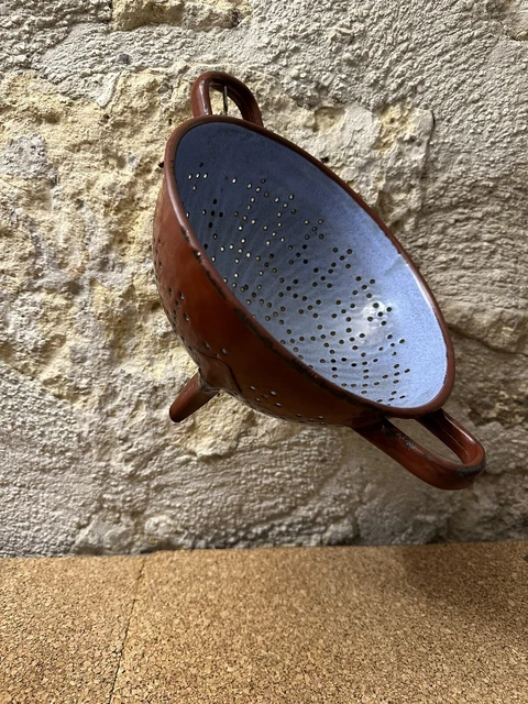 Passoire émaillée Rouge Vintage - Sans Marque
