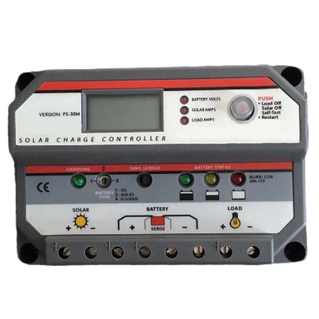 Solar Controller Switch PS-30M With LCD-Display PWM Charge Controller 12/24V 30A