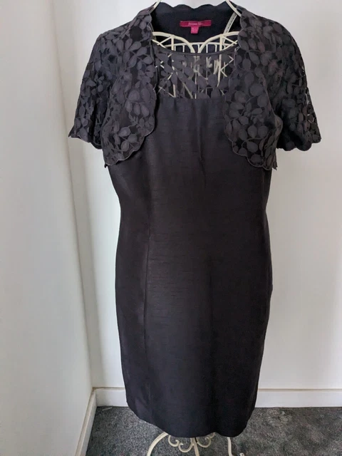 Abito Bolero Marrone Scuro Jacques Verde Madre della Sposa Ospite Occasione Bolero