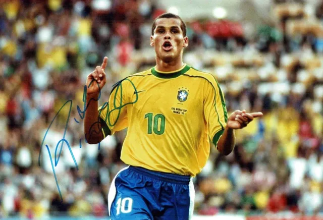 RIVALDO SIGNED Autograph BRAZIL 12x8 Photo AFTAL COA World Cup WINNER