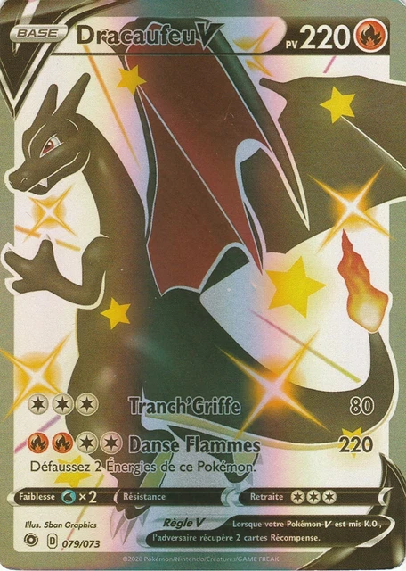 CARTE POKÉMON DRACAUFEU V - Livraison Rapide EUR 150,00 - FR