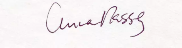 Anna Massey "The Machinist" "Peeping Tom" British Actress Signed Card Autograph
