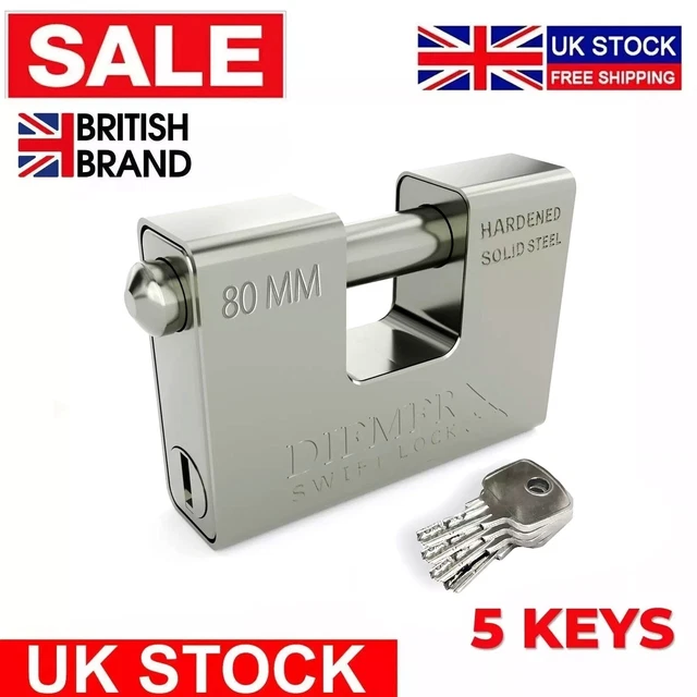 High Security Padlock 63mm HEAVY DUTY Shutter Padlock/Lock HIGH