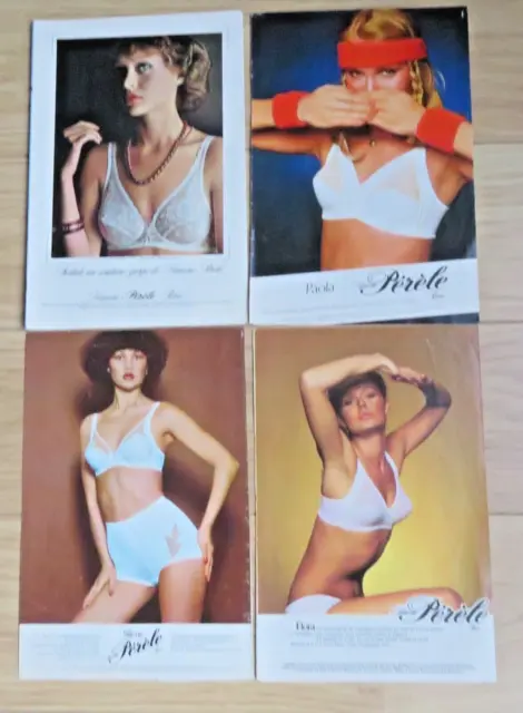 Lot  4 Publicités Advertising SIMONE  PERELE - lingerie, sous vetements femme