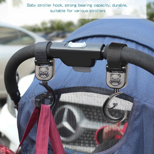 Bag Hooks Cartoon Bear Baby Pram Hooks Baby Stroller Hook Rotate 360 Degree