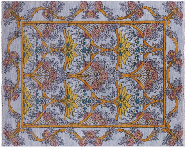 William Morris Handmade Wool Rug 8' 1" X 10' 2" - Q20012