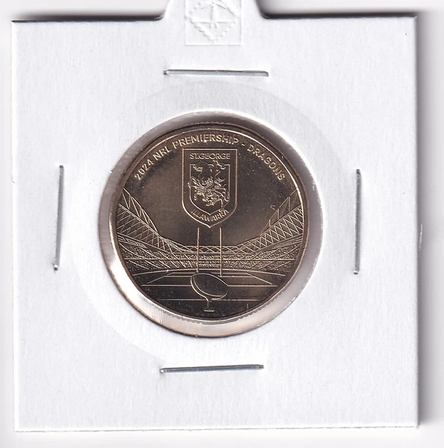 AUSTRALIAN 2024 1 Nrl Rugby St. Illawarra Dragons Unc Coin