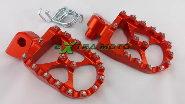 Pedane maggiorate in ergal CNC per KTM EXC450 SXF450 EXC SX F 450 ARANCIO