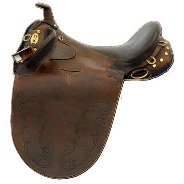 Selle Australienne Neuve En Cuir Bronzé FREENY – Taille 17.5, Avec Ensemble Complet