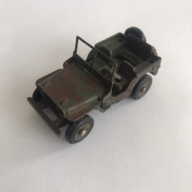 Dinky Toys Jeep 80b – Véhicule Militaire Kaki, Fabrication Française