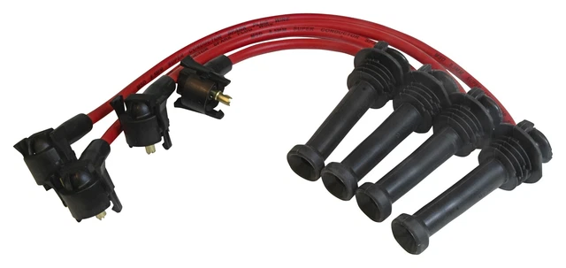MSD 32939 Super Conductor Spark Plug Wire Set, ’98-’01 Ford ZX-2, 2.0L, 4 cyl