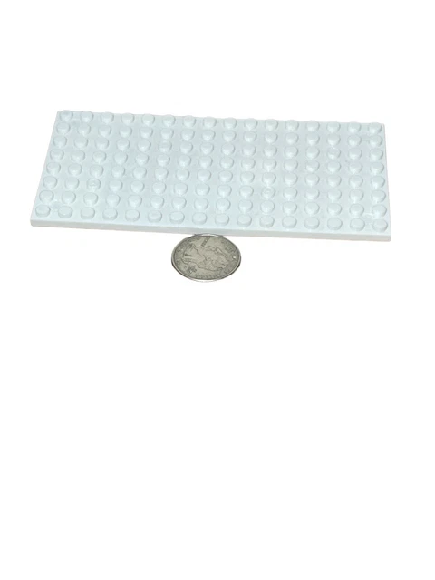 Mega Bloks Plate 8 x 16 White Baseplate Thin