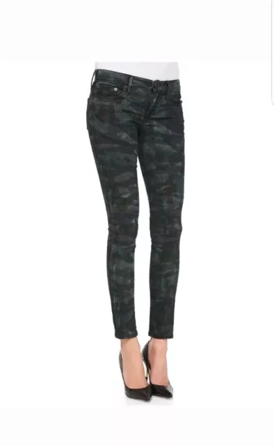 New True Religion Casey Skinny Cameo sz 25 Dark  Olive Green 3