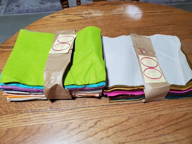 "LOTE DE NUEVO DE NUEVO DE 100 MÁS HOJAS DE FIELTRO ARTESANAL 40% LANA 60% RAYÓN 8,5"" x 11,5"
