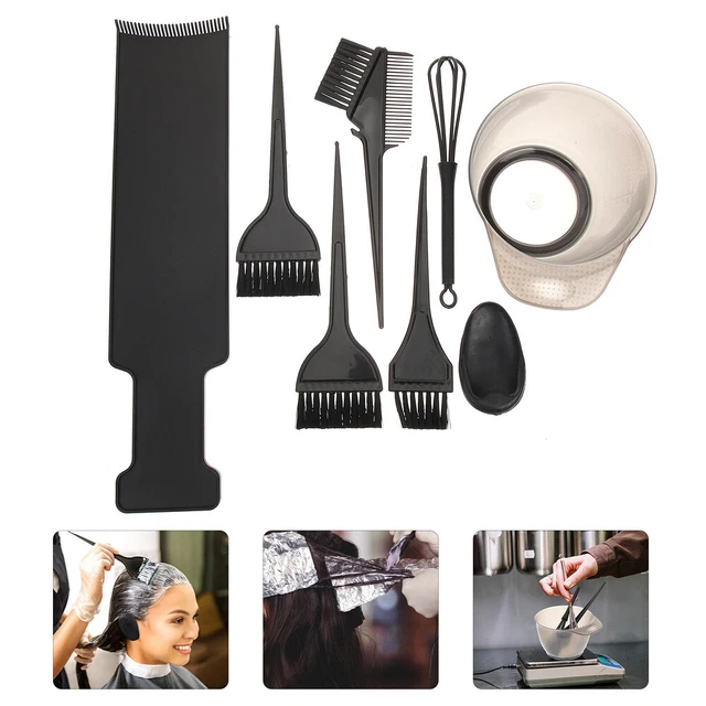 1 juego de herramientas de teñido para el cabello paleta para teñir el cabello tazón para teñir el cabello cepillos para peinar