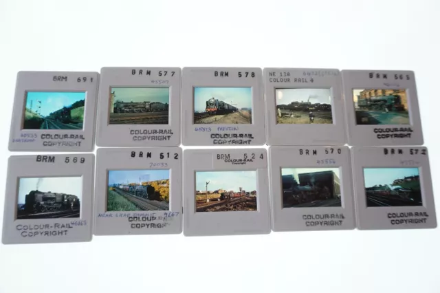 Colour Rail Steam Loco Locomotive Railway Slide x10 Ref CR121