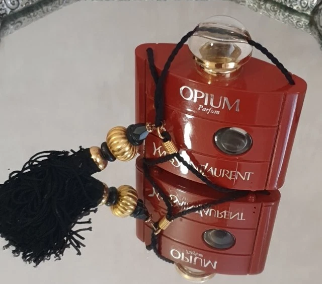 RARE   YSL COLLECTION miniature OPIUM flacon VIDE 15 ml bouchon verre ponpon