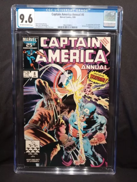 Captain America Annual #8 (1986 Marvel) CGC 9.6 1st App Overrider & T.E.S.S.-One