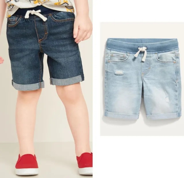 Boys Ex Gap Denim Shorts Knee Length Summer Jeans Blue Denim Light Dark Ripped