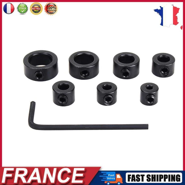 9pcs Depth Stop Collars Ring Positioner Drilling Puncher Drill Bit Punch Locator