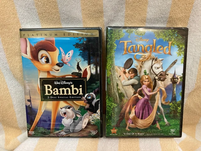 Disneys Bambi - 2005 - 2 DVD Disc Special Platinum Edition Plus Tangled 2011 NEW