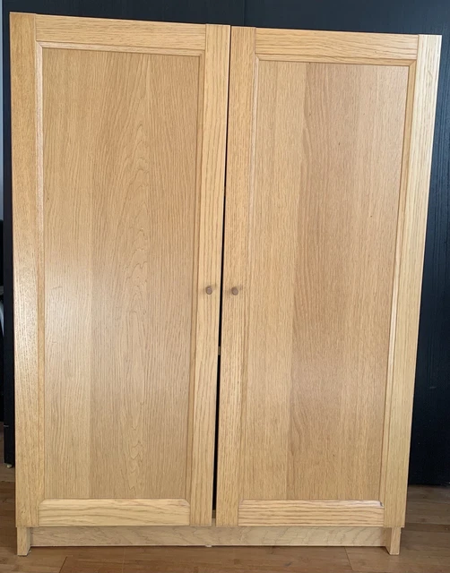 IKEA BILLY BOOKCASE 11987 w Byom Oak Veneer Doors 2 shelf med. height