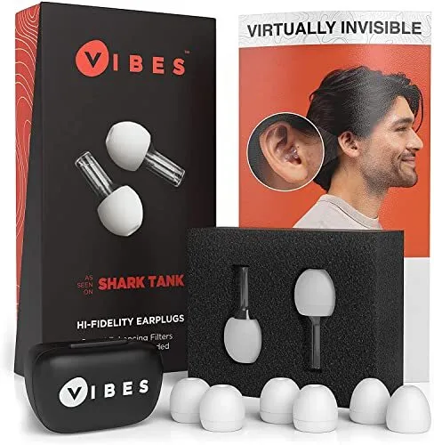 Vibes High-Fidelity Earplugs - Invisible Ear Plugs for Concerts, Musicians, M...