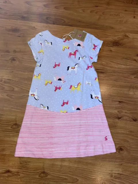 Joules Girls Blue / Pink Summer Dress age 5 years BNWT