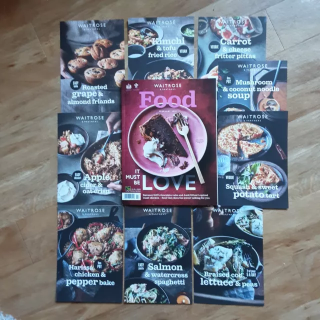 WAITROSE FOOD MAGAZINE February 2025 Plus Set Of Recipe Cards February 2025 £2.18 PicClick UK