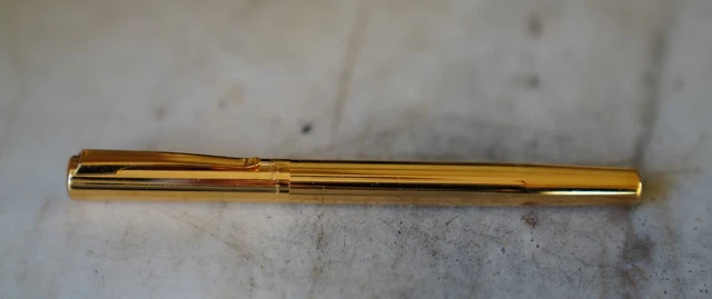 Stylo Plume Waterman 55 Rare - Ebonite Noire, Levier, Plume Or 18 Carats - Occasion Vintage