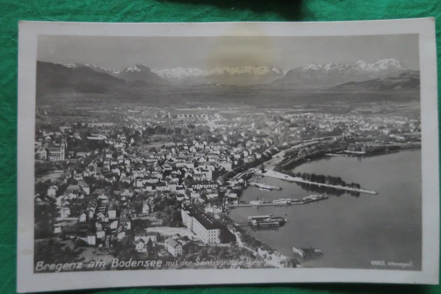 Ak Vorarlberg Bregenz Am Bodensee Mit Säntisgruppe  (Ug)