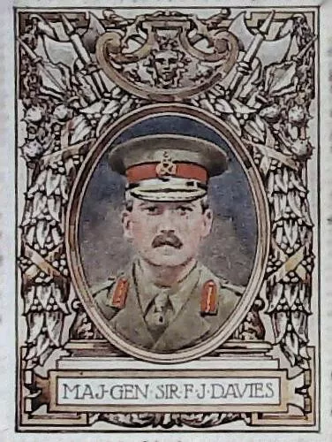 WW1 Lord Roberts Memorial Fund - Poster Stamps - Major Gen. FJ Davies