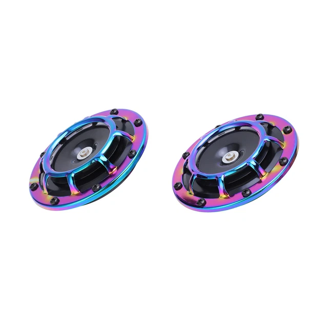 Car 2PCS Car Horn Compact 139DB‑170DB Silver Siren For 12V Trucks RVs Motorcycle
