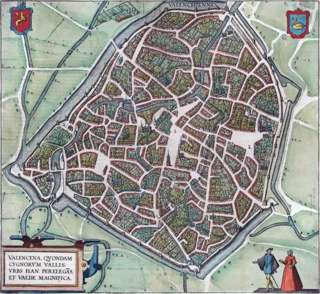 Reproduction d'un plan ancien de Valenciennes (1645)